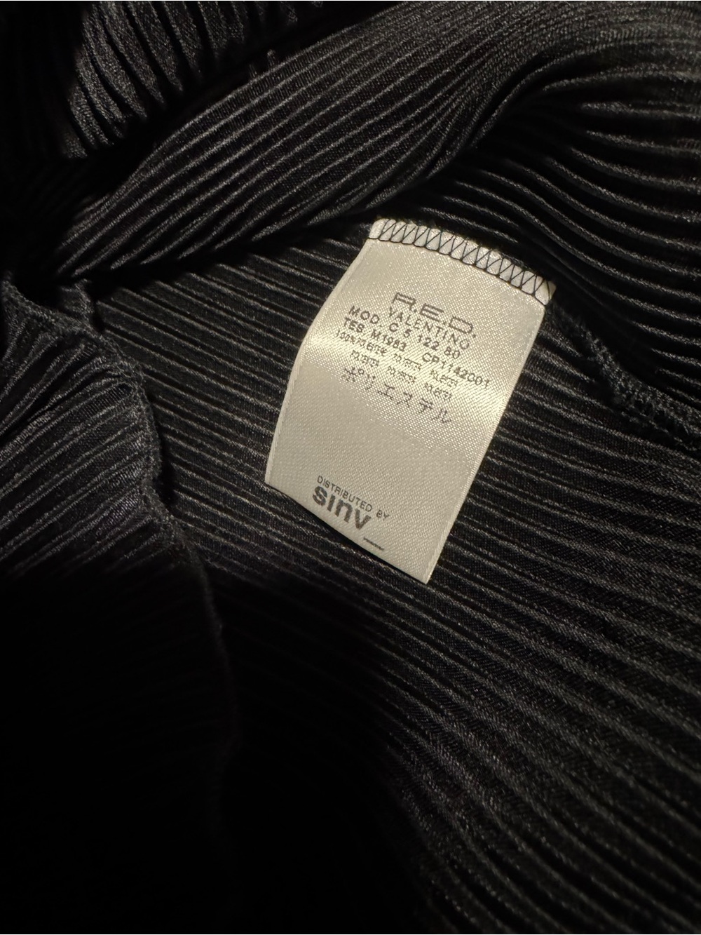 RED Valentino Pleated Midi Dress in Black - Picture 4 of 5